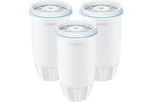 DESENRUIS Water Filter Replacement Compatible with Zero Pitcher and Dispenser ZR-001 ZR-017 ZR-004 ZP-006 ZD-013 ZS-008, Multi-Stage Filter System, Reduce Lead, Chromium, and PFOA/PFOS, Pack of 3
