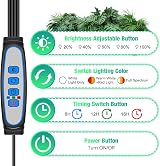 Wolezek Grow Lights for Indoor Plants 80 LED 4 Heads Full Spectrum 360° view 3