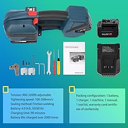 Electric Strapping Tool, 3200N Battery-Powered