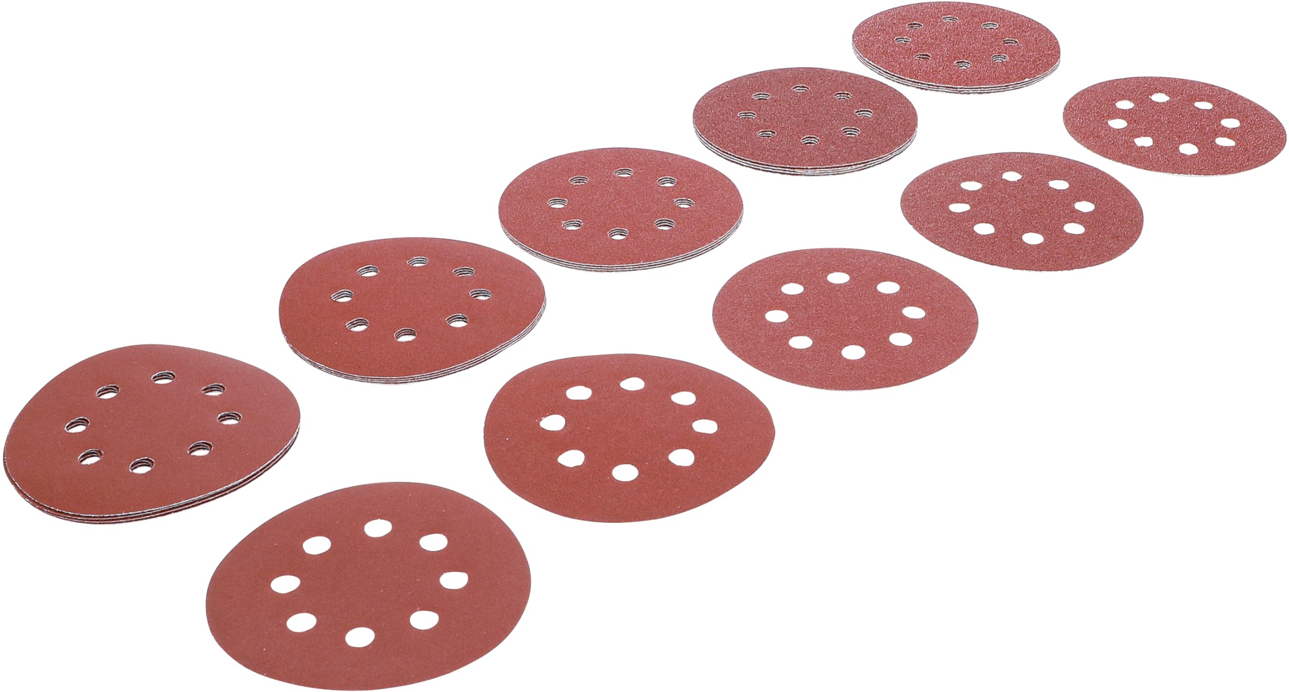 BGS Diy 80817 | Sanding Pads for Eccentric Sanders | Ø 125 mm | K 40 - 180 | 25 pcs.