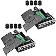 ANMBEST 2PCS DB25 Solderless Connector, RS232 D-SUB Serial to 25-pin Port Terminal Female Adapter Breakout Board with Case Long Bolts Nuts