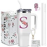 AiHeart Personalized Gifts for Women,Birthday Gift for Sister,Wife,Best Friend,Monogrammed Customized Gifts,Travel Tumbler,Iced Coffee Tumbler,for Christmas,Halloween-S
