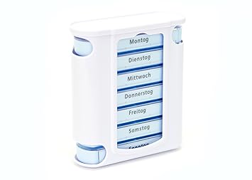 Trendario Pillendose 7 Tage Tablettenbox Wochenspender Pillenbox Tablettendose Medikamentendosierer Woche