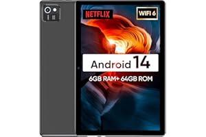 COLORROOM 2025 Tablet 10 inch, Android 14 Tablets, 64GB+512GB Expand, 2.0GHz Processor, HD IPS Touchscreen, 6000mAh Battery, 5G/2.4G Dual WiFi,Bluetooth 5.0,GPS, Split Screen Support, Dual Cameras