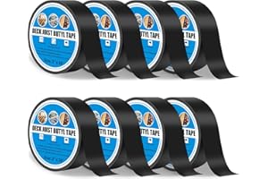 REEPLAR (8 Rolls) 2" x 50' Deck Joist Butyl Tape - Upgraded Strong Waterproof Seal and Weather Resistance Tape for Top of Joists and Beams