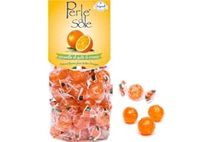 Perle di Sole Italian Orange Hard Candy Made in Italy with Essential Oils of Oranges from Sorrento (7.05 oz | 200 g) Italian Gifts From Italy