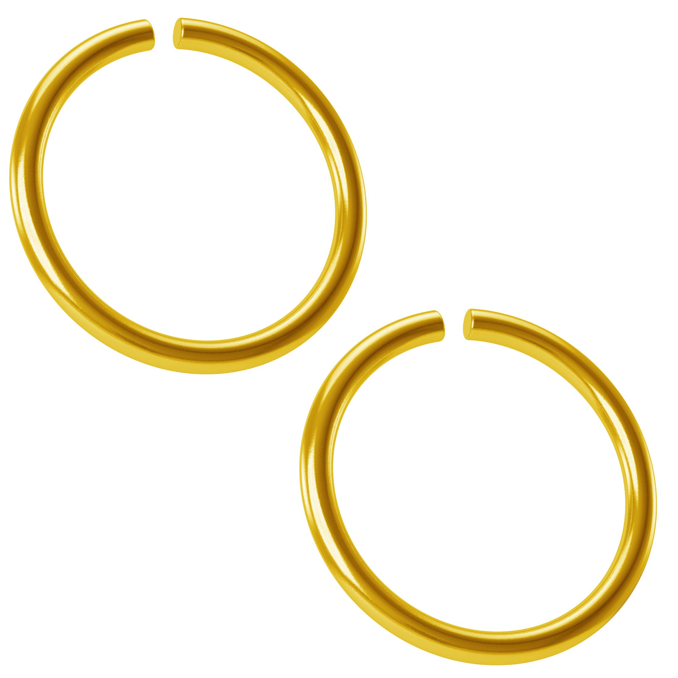 2pc 18g 1mm Gold Anodized Ring Seamless 10mm Inifinity Hoop Endless Cartilage Bar Earring Tragus Helix