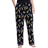 PLTSJRN Men's Pajama Pants with Pockets Breathable Lightweight Sleep Pants for Men Soft Lounge Pants Elastic Waistband