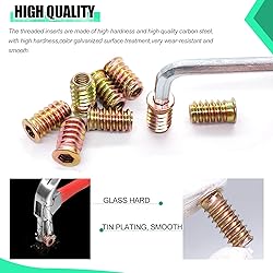 Twidec/32PCS 5/16"-18 Threaded Inserts for Wood