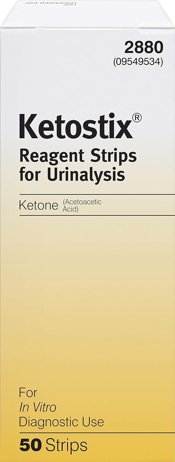 Ketostix Reagent Strips for Urinalysis Ketone Test - 50 ea, 50 Count (Pack of 1)