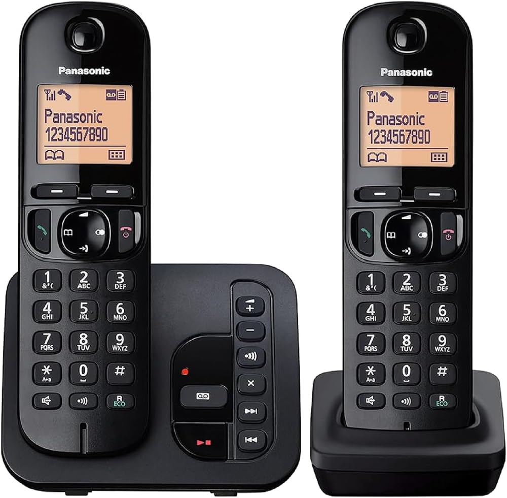 Panasonic KX-TGC222EB DECT Cordless Phone with Answering Machine Twin Handsets
