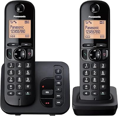 Panasonic KX-TGC222EB DECT Cordless Phone with Answering Machine Twin Handsets