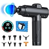 Massage Gun, Portable Deep Tissue Massage Gun for Pain Relief Super Quiet Neck Back Body, 10 Different Heads for Different Mu