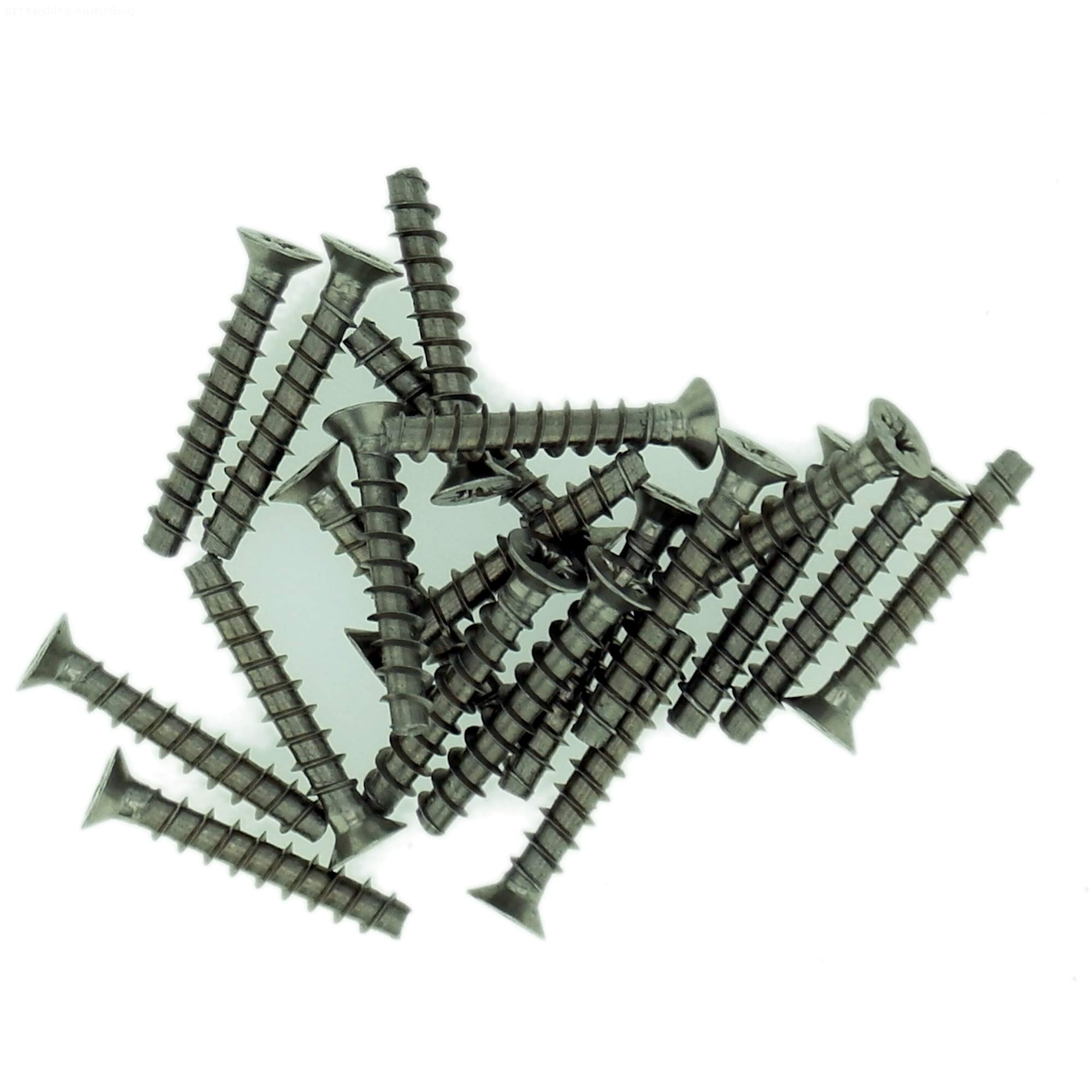 D3 (3mm x 8mm) Pozi Countersunk Screws for Plastic (Trilobular) - Stainless Steel (A2) (Pack of 20)
