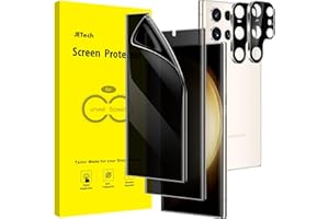 JETech Privacy Screen Protector for Samsung Galaxy S23 Ultra 5G 6.8-Inch with Camera Lens Protector, Anti-Spy Flexible TPU Fi