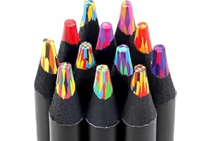 MUCHCUTE Stocking Stuffers Teen Girls Boys,12 Rainbow Colored Pencils Christmas Gifts Grandkids,Art Supplies Kids 6-8 10 9-12 Tween Teen Girl Gifts Trendy Stuff,Arts Crafts Kids Ages 8-12 Cute Cool Fun Drawing