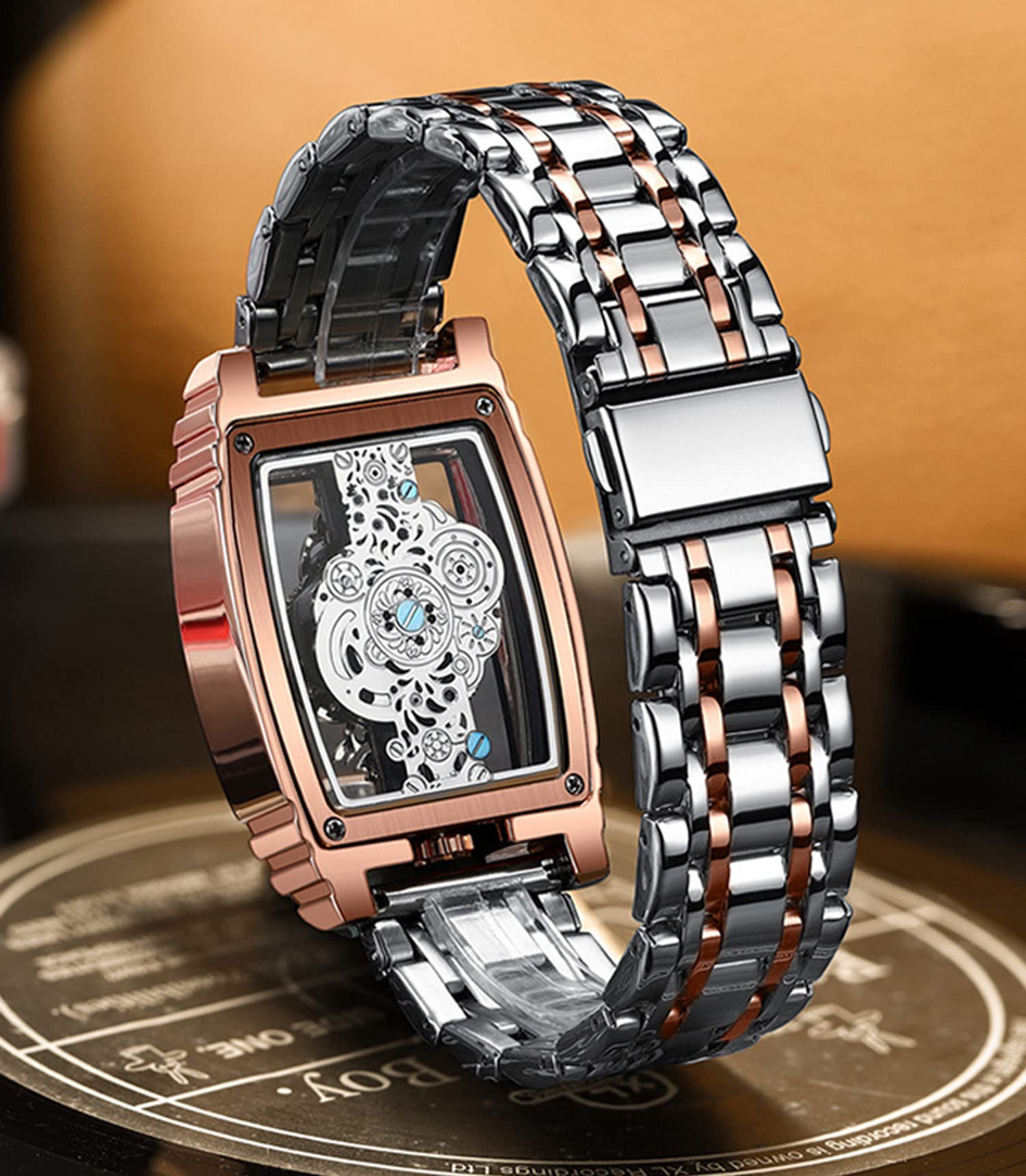Mua Men's Luxury Hollow Skeleton Watch Retro Gorgeous Gear Carving ...