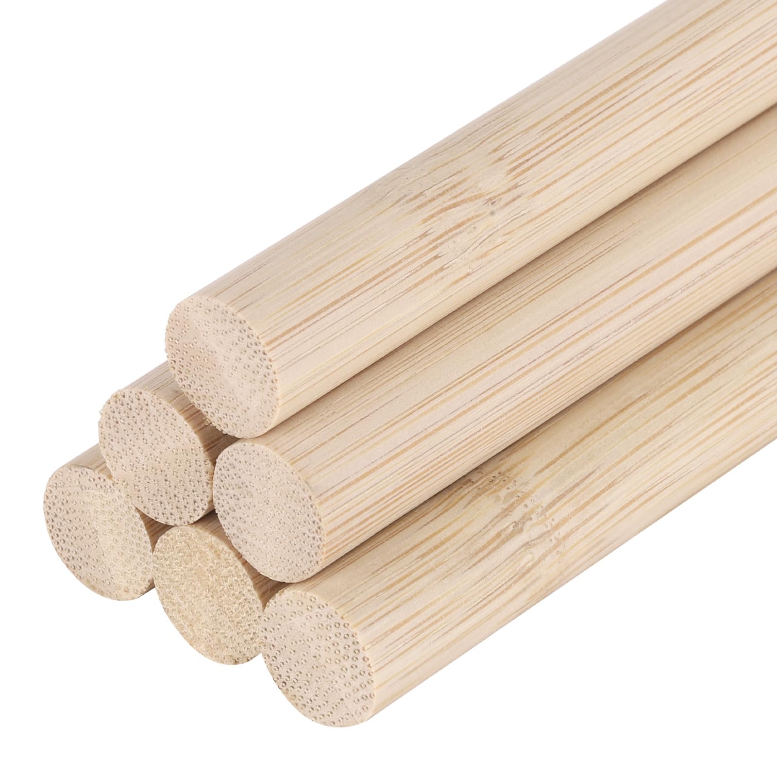 DMiotech 50 Pack 13mm x 150mm Wooden Dowel Rods Unfinished Natural Sticks Wood Craft Sticks for Home Decor Projects and Making DIY Craft,Wood Color