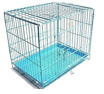 MUNCHOS Dog Cage Blue Imported 18 Inch Small with Removable Tray