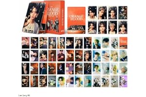 efoot Photocards 2025 New Lomo Cards,Cards for Gift and Fans Collection (Orange-55PCS)