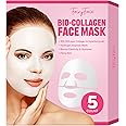 FairyFace Collagen Face Mask (5 Count), Deep Collagen Anti-Wrinkle Lifting Mask, Overnight Face Mask, Bio-Collagen Moisturising Mask, Boosts Elasticity & Hydrates, Collagen Night Wrapping Mask