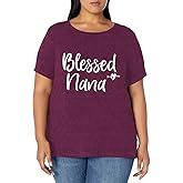 TUPOSU Grandma Shirt for Women Mothers Day Plus Size Short-Sleeve Tee Shirt Blessed Nana T-Shirt