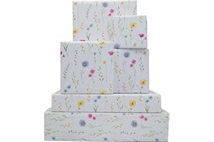 Dtiafu Floral Wrapping Paper White Gift Wrap Paper Bulk Pink Flowers Designs for Women Girls Wedding Mothers Day Birthday Holiday Thanksgiving - 20 x 28 Inch Per Sheet (6 Sheet)