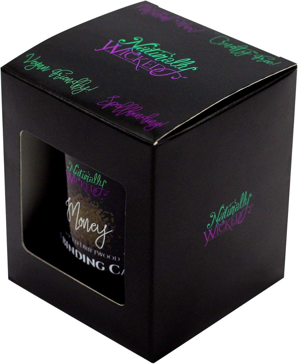 Naturally Wicked Spellbinding Money Candle, Black, Large - 250ml - Image 4