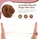 Abeillo Brown Ballet Hair Nets 20 Pcs 50cm & 40 U Shaped Hair Pins Set Women view 3