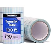 6" x 100' Roll of Clear Transfer Tape for Vinyl, Made in America, Vinyl Transfer Tape with Alignment Grid for Crafts, Decals, and Letters