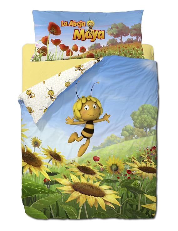 GAMANATURA Bettwäsche-Set 3-teilig Biene Maja: Bettbezug, Spannbettlaken und Kissenbezug.
