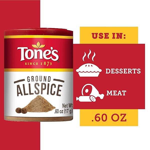 TONE’S GROUND ALLSPICE, 0.60 OUNCE