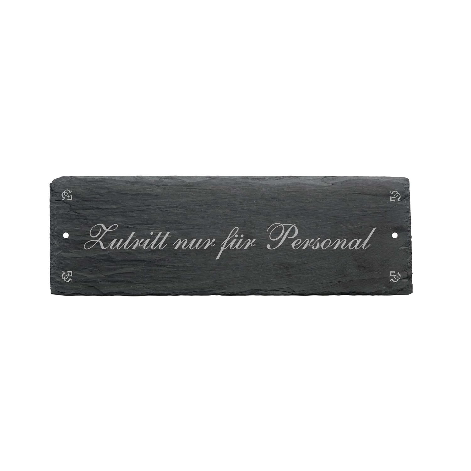 2 Stück „Zutritt Nur Für Personal“ Schilder Aus Aluminium – 15x5 Cm, Selbstklebend & Vorgebohrt