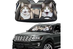 GENANY Naughty Cat Windshield Sun Shade for Car SUV Truck (55x30 inches), Car Sun Shade Windshield, Car Shades for Front Windows, Sunshade for Car Windshield, Car Windshield Sun Shade