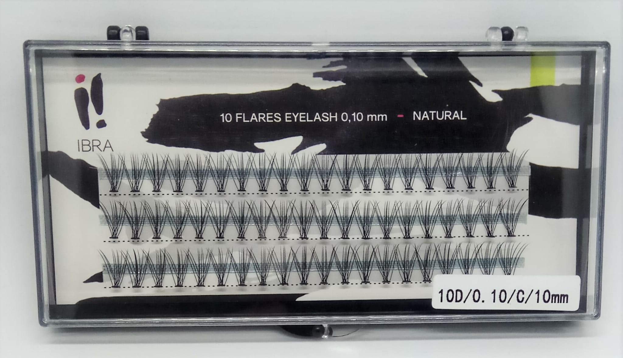 Eyelash Tube, Naturals, Knot 0.10-C-10 mm, IBRA Makeup Fake Lashes Individual Lashes Naturals Natural Long C Profile Eye Makeup Eyelashes