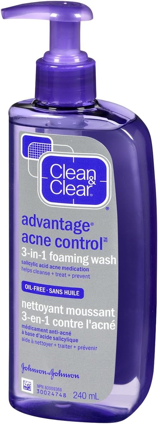 clean and clear 3 in 1 foaming wash