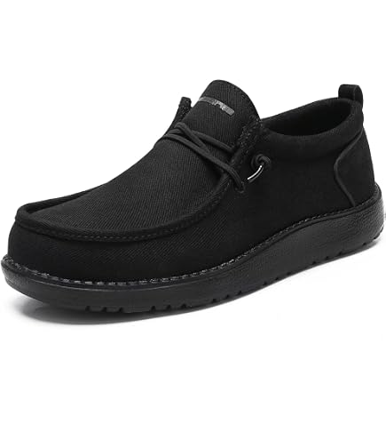 ITAZERO Mens Wide Shoes Lightweight Stretch Wide Width Shoes with Arch Support Insole All Black 9