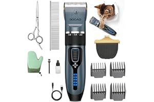 Gooad Cat Clippers, Professional Grooming Kit, Cordless Clippers for Thick Coats, Hair Trimmer, Low Noise Shaver Quiet Pet Tools Cats Dogs (Blue), 1.0 Count