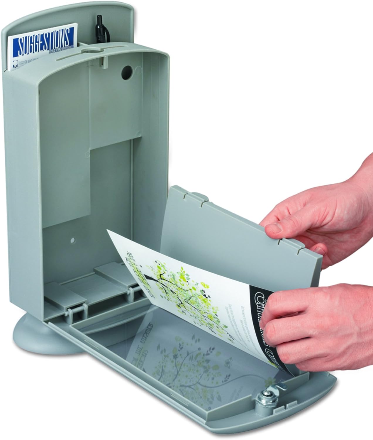Safco Products 4233GR Customizable Suggestion Box, Gray : Sugestion Box : Office Products