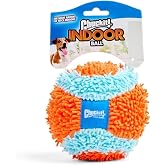 Chuckit! Indoor Fetch Ball Dog Toy, 4.75in, Orange and Blue | Interactive Dog Toy Designed to Relieve Boredom with Safe, Engaging Fetch Play for Dogs Indoors, Rain or Shine