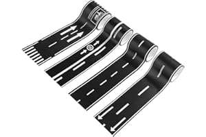 Lot de 4 rouleaux de ruban adhésif pour piste de voiture, sans résidus, pour décoration de fête, cadeau pour enfants (type 2)