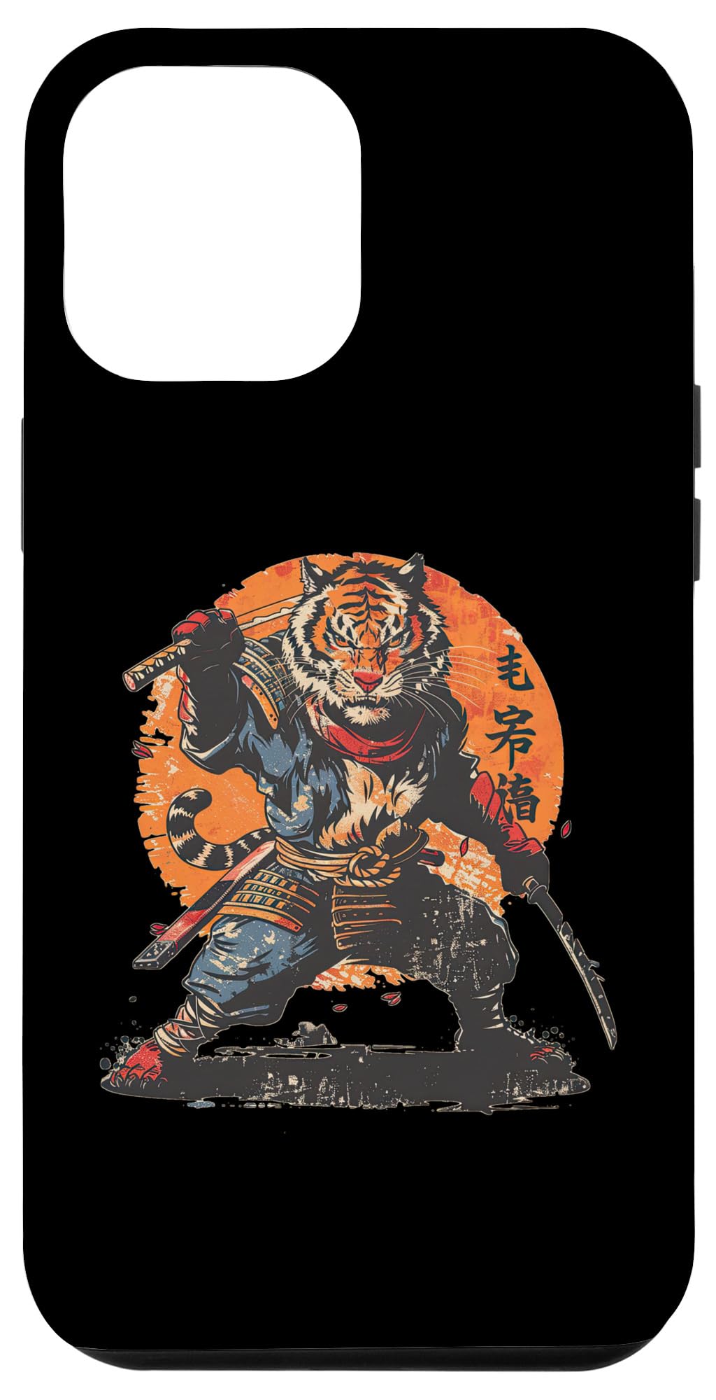 iPhone 13 Pro Max Vintage Japanese Kanji Samurai Tiger Streetwear Aesthetic Case