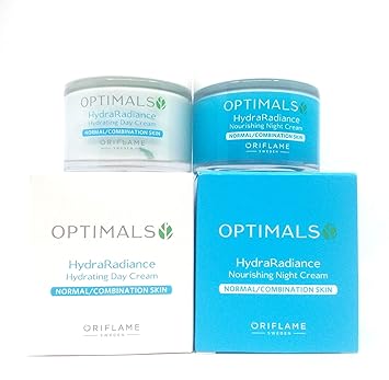 Oriflame Optimals Hydra Radiance Hydrating Day Cream + Hydra Radiance Moisturising Night Cream- Normal/Combination Skin(Pack of 2)