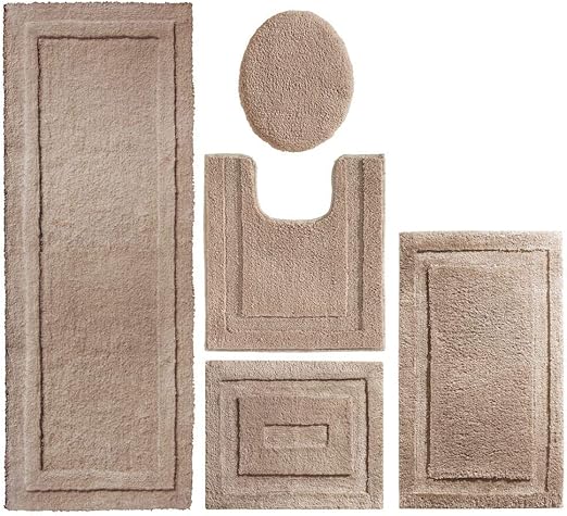 Striped Print Set Of 3 Mdesign Microfiber Bath Mat Rugs Runner Home Garden Bathmats Rugs Toilet Covers Gastrope Com Br