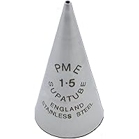 PME - ST1.5 Seamless Stainless Steel SupaTube Writer #1.5 Decorating Tip, Standard, Silver
