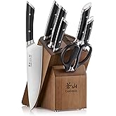 Cangshan HELENA Series German Steel Forged Knife Block Set (8-Piece, Black)