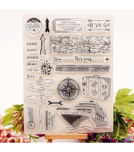 Tree & Mountain Forest Background Clear Stamps - Silicone Rubber Stamps For Card Making & Scrapbooking