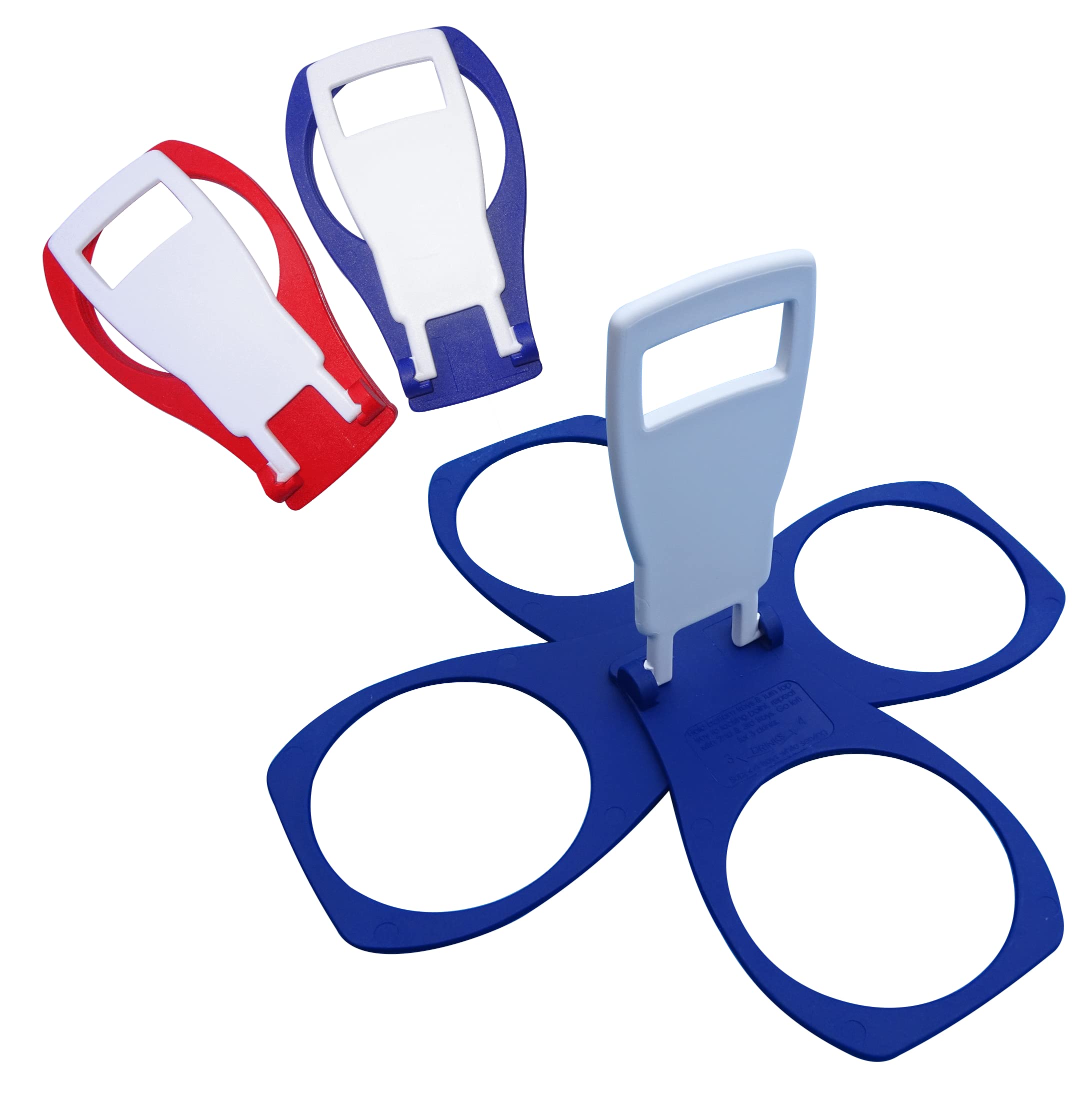 CarryAround Fold Away Cup Carrier/Caddy [MADE IN UK] [2 PACK] Take-Out Coffee Soft Drink Pint Beer Beverage Holder, Sturdy Reusable Pocket Size, Festival Sports Gigs Easy safe - hot drinks, 2,3,4 cups