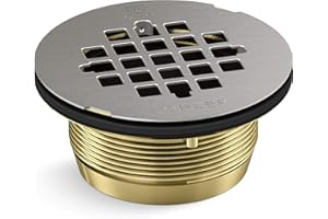 Kohler 22675-BS Round Brass Shower Receptor Drain