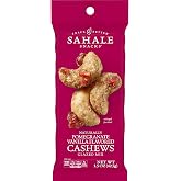 Sahale Snacks Pomegranate Vanilla Cashews, 1.5 oz Bags (18 Packs) - Dry-Roasted Deluxe Mixed Nuts with Pomegranate Infused Apples &amp; Madagascar Vanilla - Non-GMO, Kosher, &amp; Certified Gluten-Free Snacks